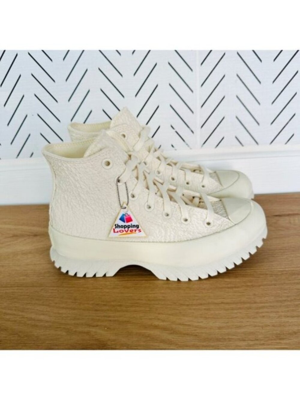 ⭐Converse Chuck Taylor Lugged 2.0 Jacquard Sz 5 Mens Shoes Sneaker Beige A00876C - Picture 3 of 9